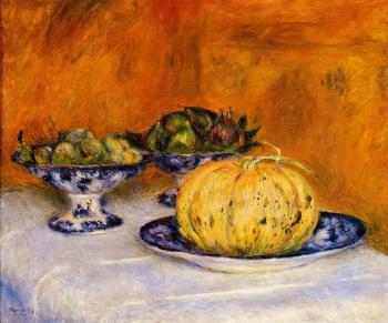 皮埃爾 奧古斯特 雷諾阿 Still Life with Melon 皮埃爾 奧古斯特 雷諾阿 Still Life with Melon
